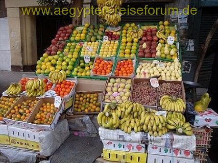 Stand mit Früchten in Kairo