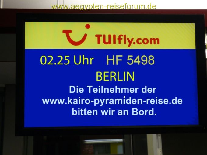 Abflug von Berlin nach Kairo