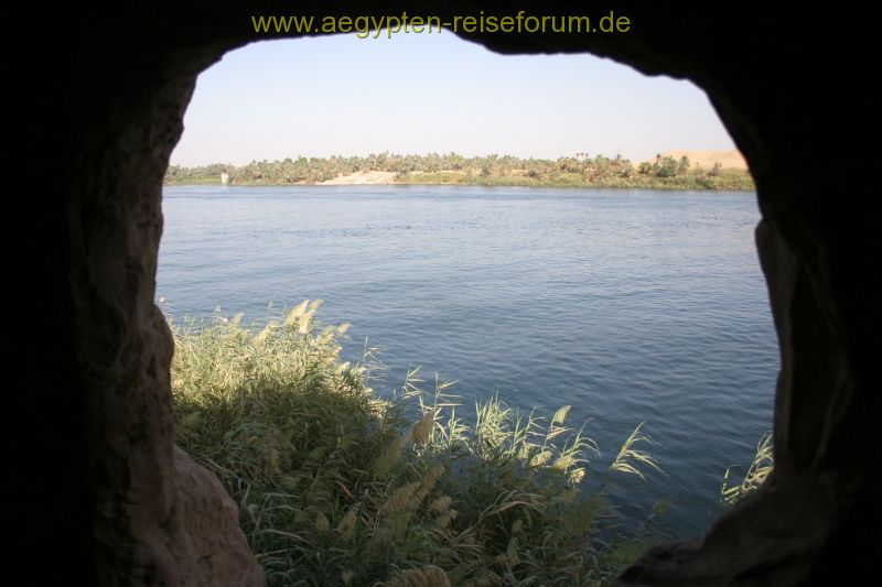 Burchblick auf den Nil in Gebel el-Silsila