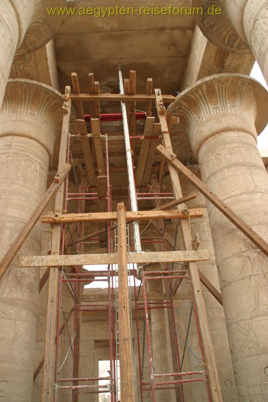 Restauration im Ramesseum