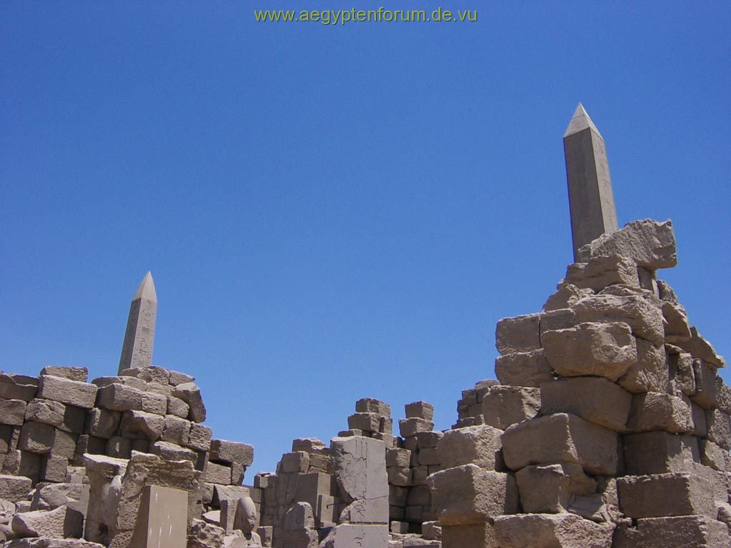 Die Obelisken im Karnak Tempel