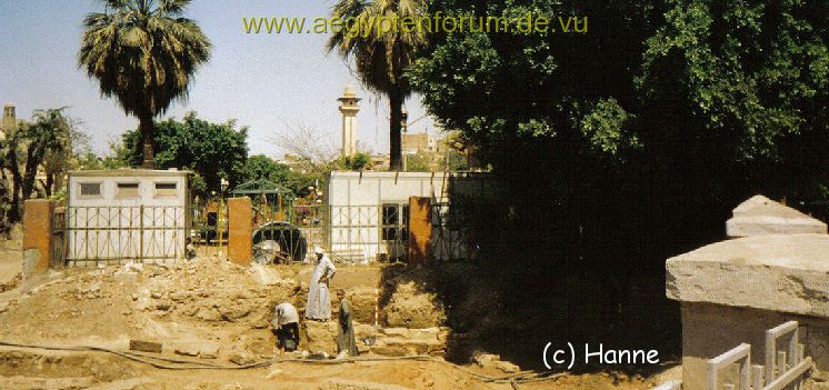 Arbeiten am Luxor-Tempel