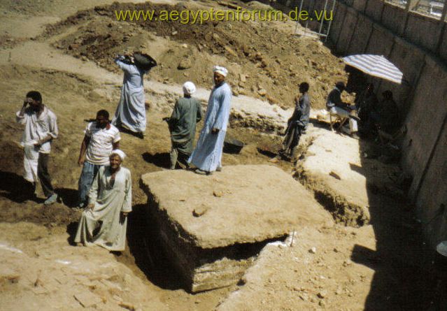 Arbeiten am Luxor-Tempel