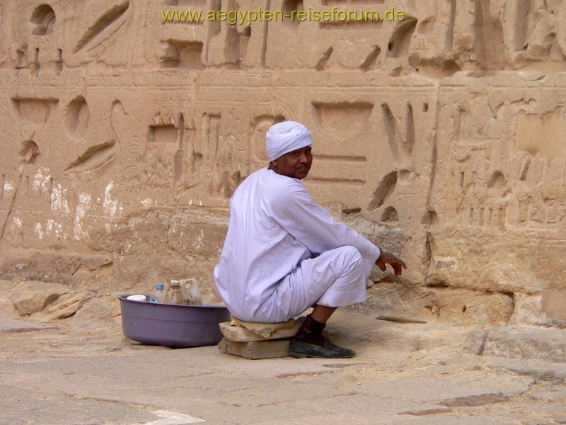 Arbeiter im Medinet Habu Tempel