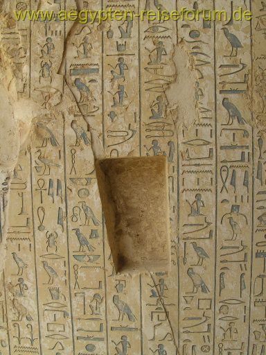 Blaue Hieroglyphen