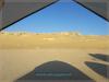 Morgens um 7h : Blick aus meinem Zelt im Western Desert